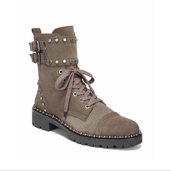 Sam Edelman Jennifer Studded Combat Boots - Picture 1 of 7